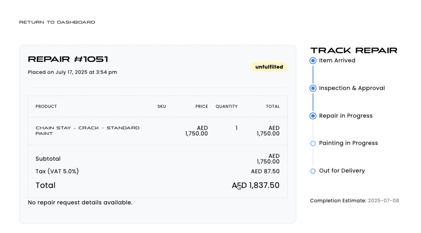 Carbon Wizard Order Tracking